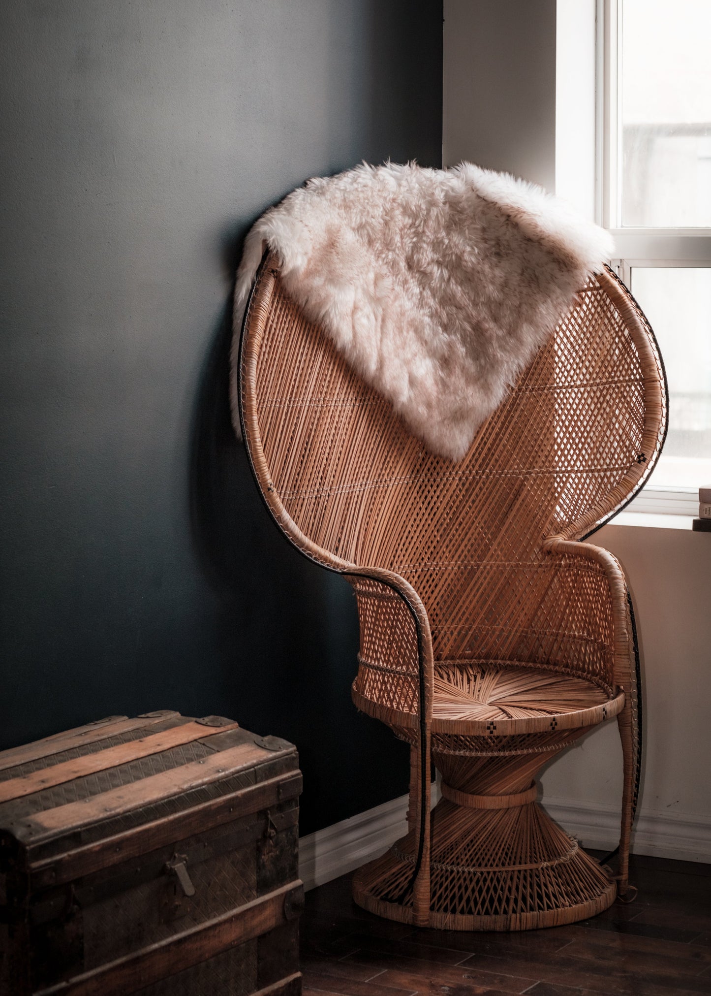 Retro Wicker Peacock Chair